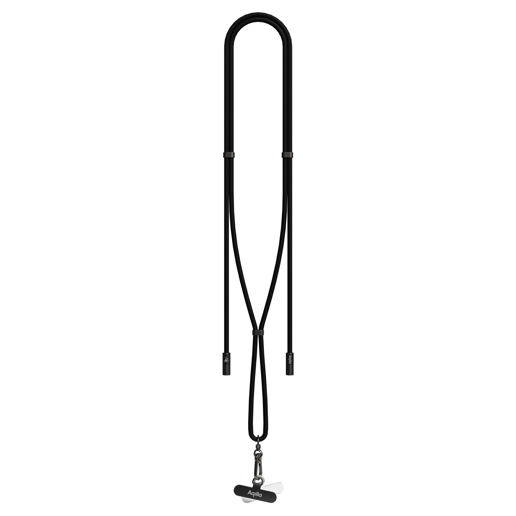 Aqiila halsrem med USB-C till USB-C-kabel svart