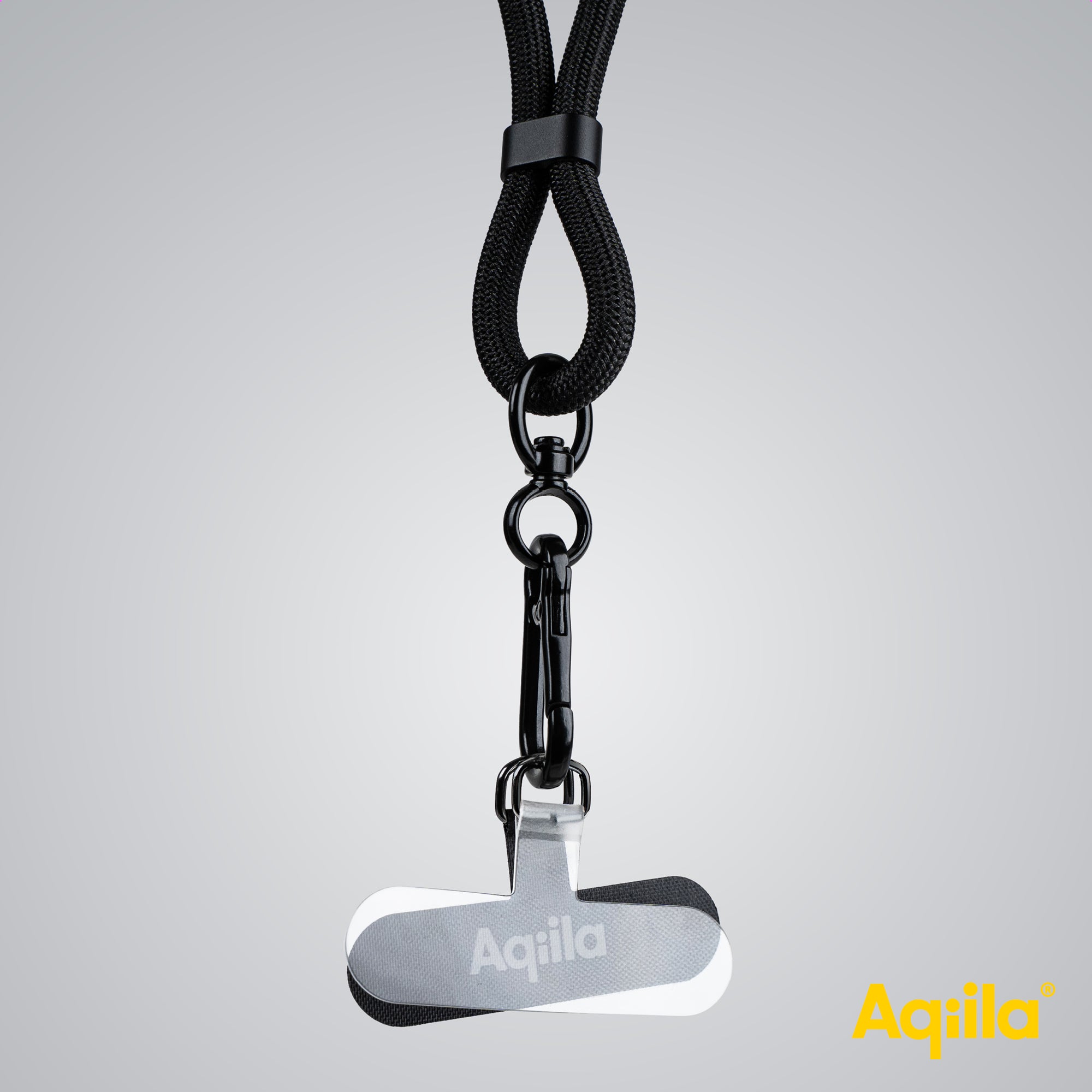 Aqiila halsrem med USB-C till USB-C-kabel svart