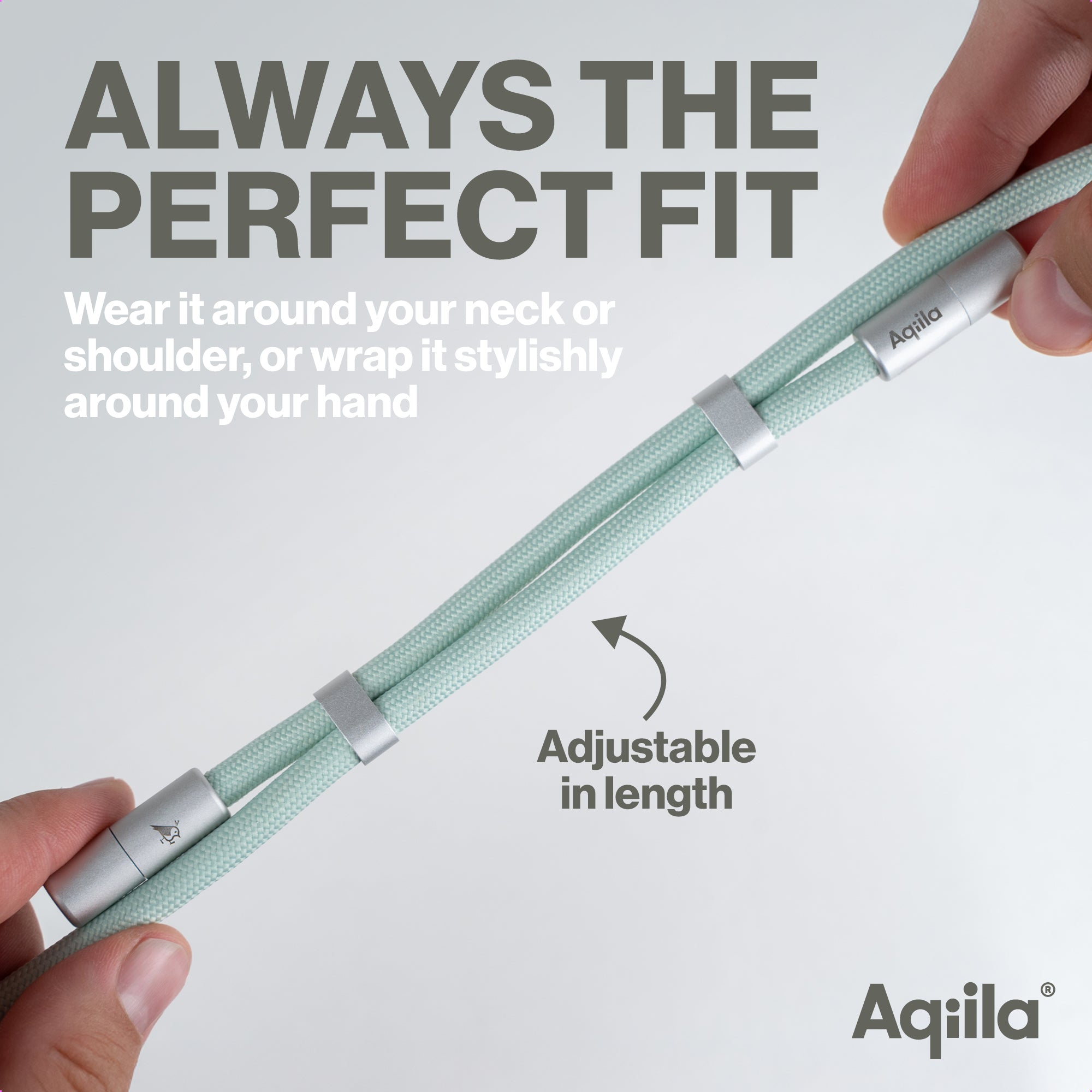 Aqiila halsrem med USB-C till Lightning-kabel grön