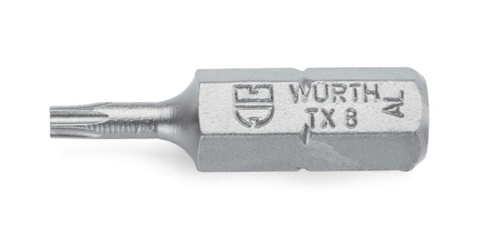 WURTH BITS 1/4" TX15 M. HÅL 25MM