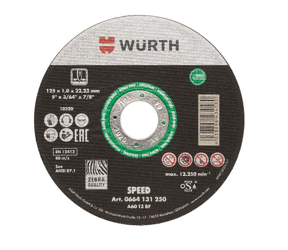 WURTH KAPSKIVA SPEED ROSTFRI.100X1,0