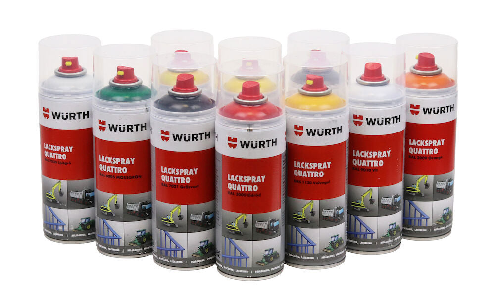 WURTH LACKSP.QUATTRO ELDRÖD 400 ML