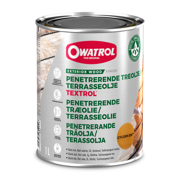 Träolja Owatrol Textrol Terrassolja, 1 liter