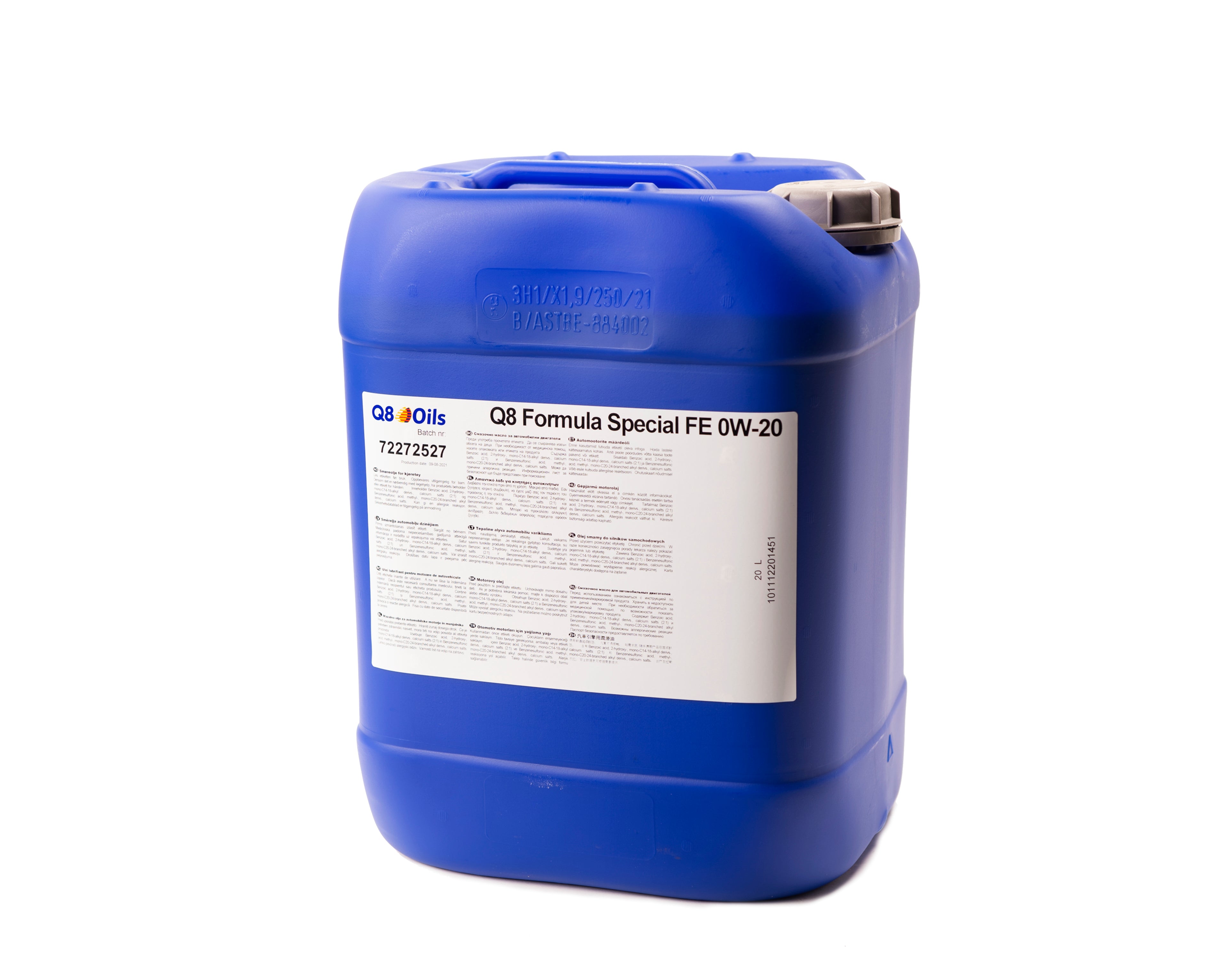 Q8 FORMULA SPECIAL FE 0W-20 - 20-L DUNK - MOTOROLJA PERSONBILAR