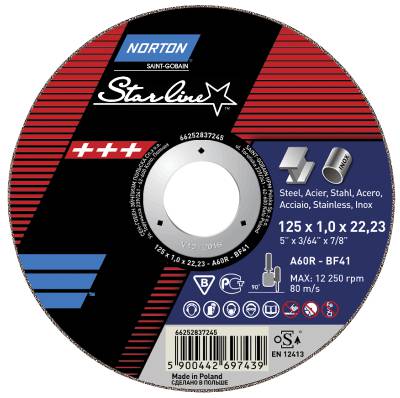 NORTON KAPSKIVA 115X1.0X22 STARLINE