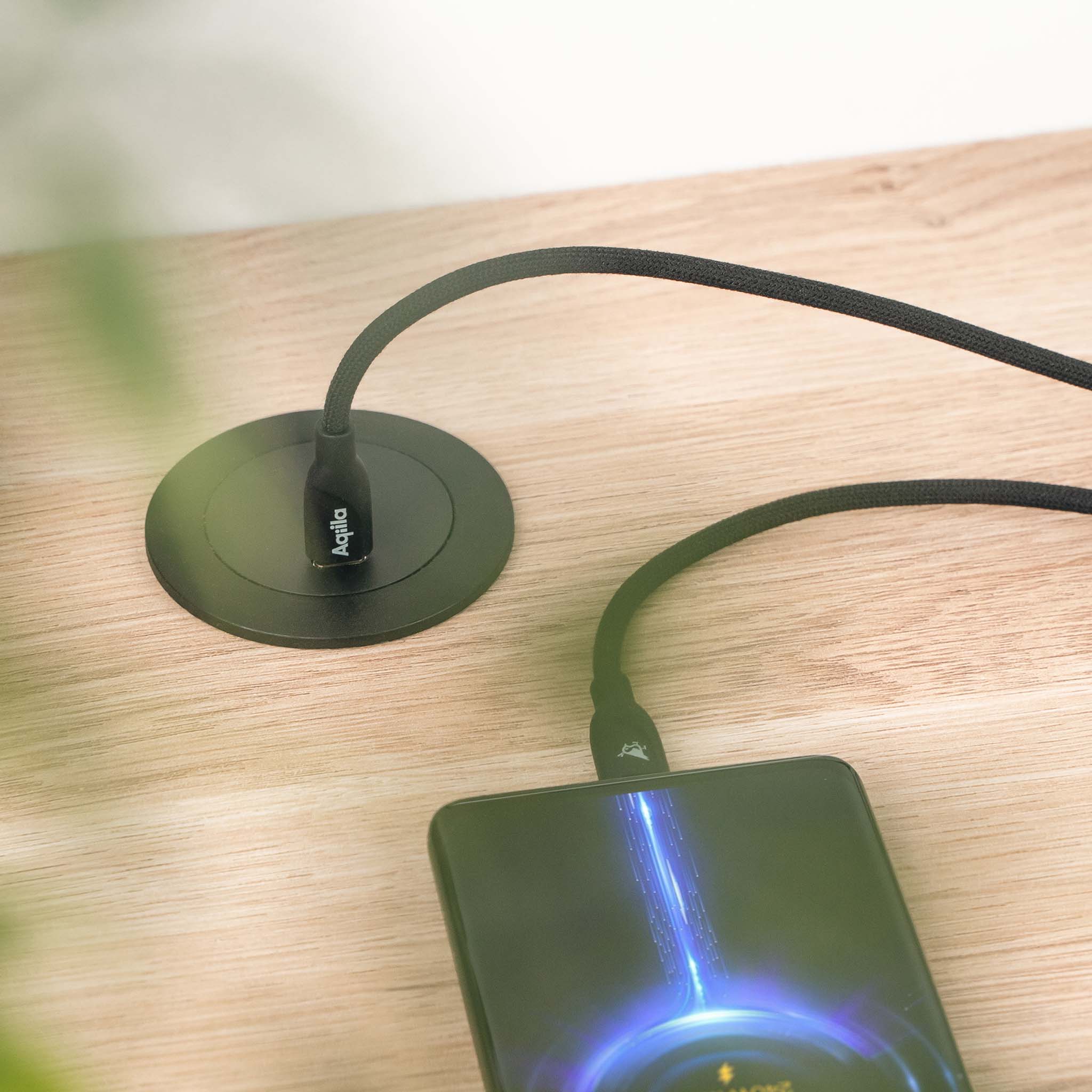Aqiila Cablebird CB13 kabel USB C till C 240W flätad 3m svart