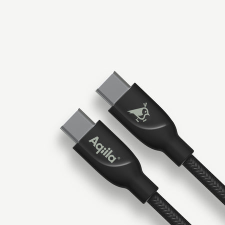 Aqiila Cablebird CB12 kabel USB C till C 240W flätad 2m svart
