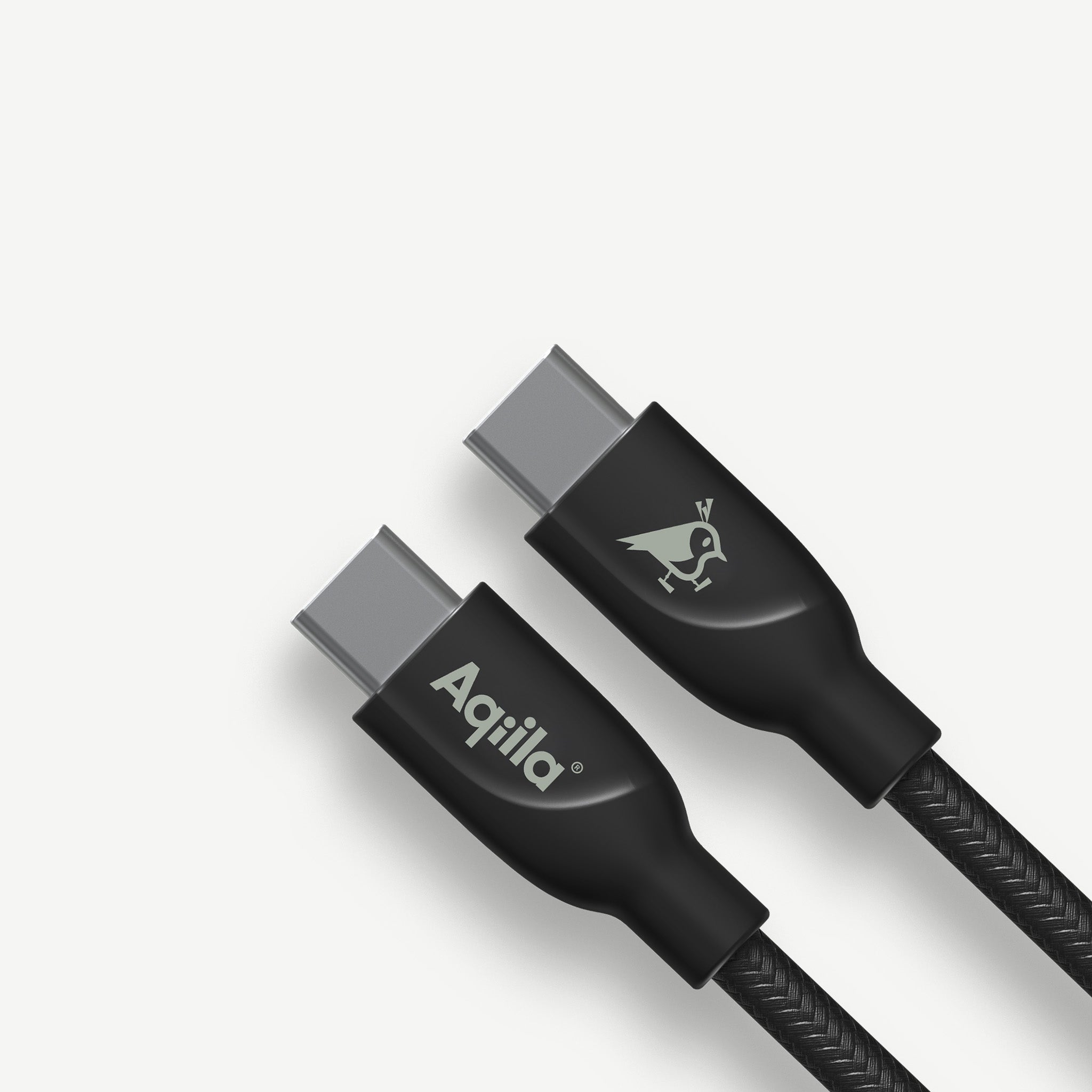 Aqiila Cablebird CB13 kabel USB C till C 240W flätad 3m svart