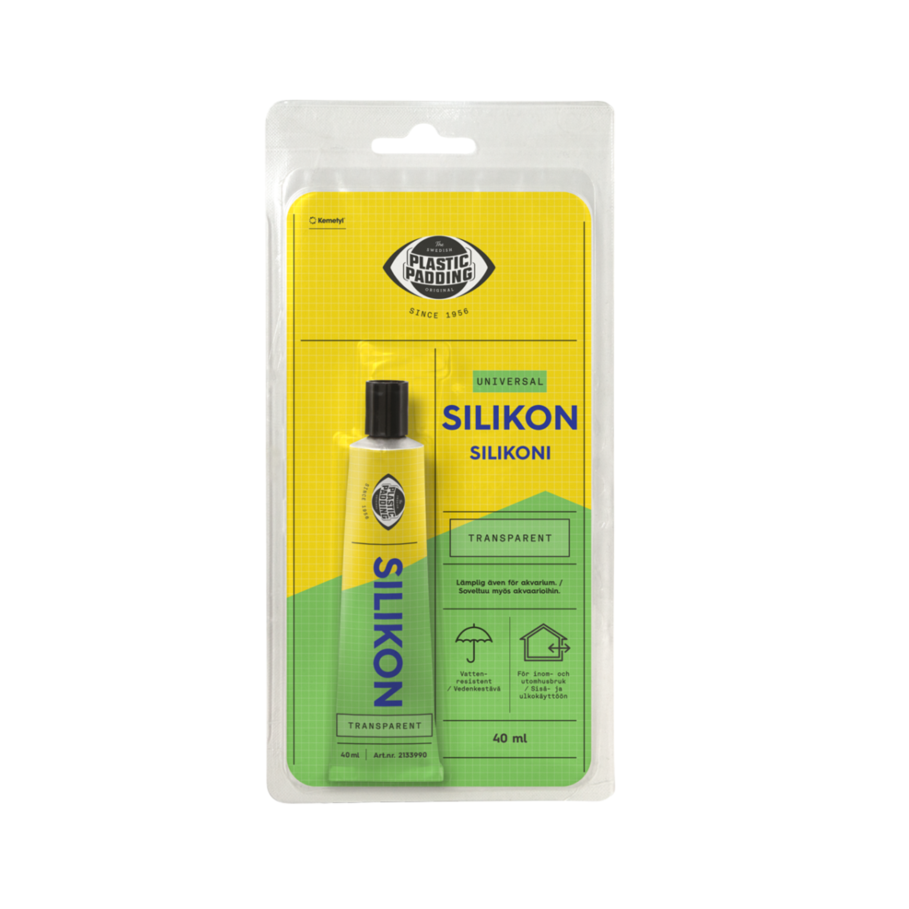 Fog-och Tätningsmassa Silicon Transparent Plastic Padding, 40 ml