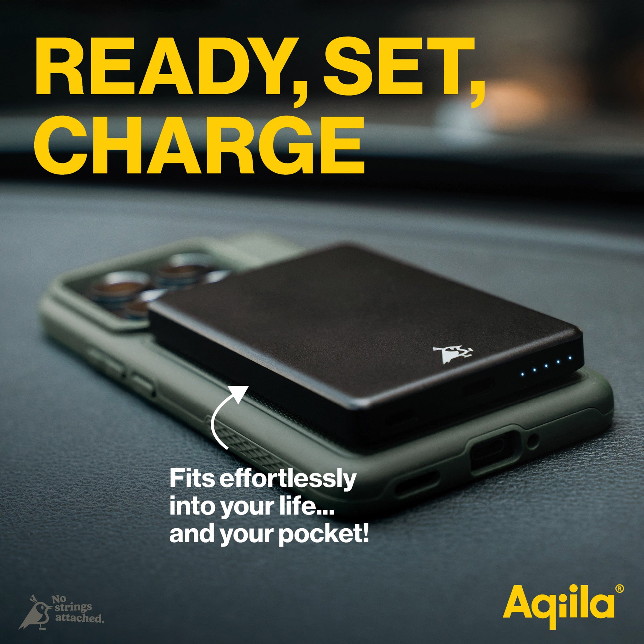 Aqiila Qi2 trådlös powerbank 5 000 mAh