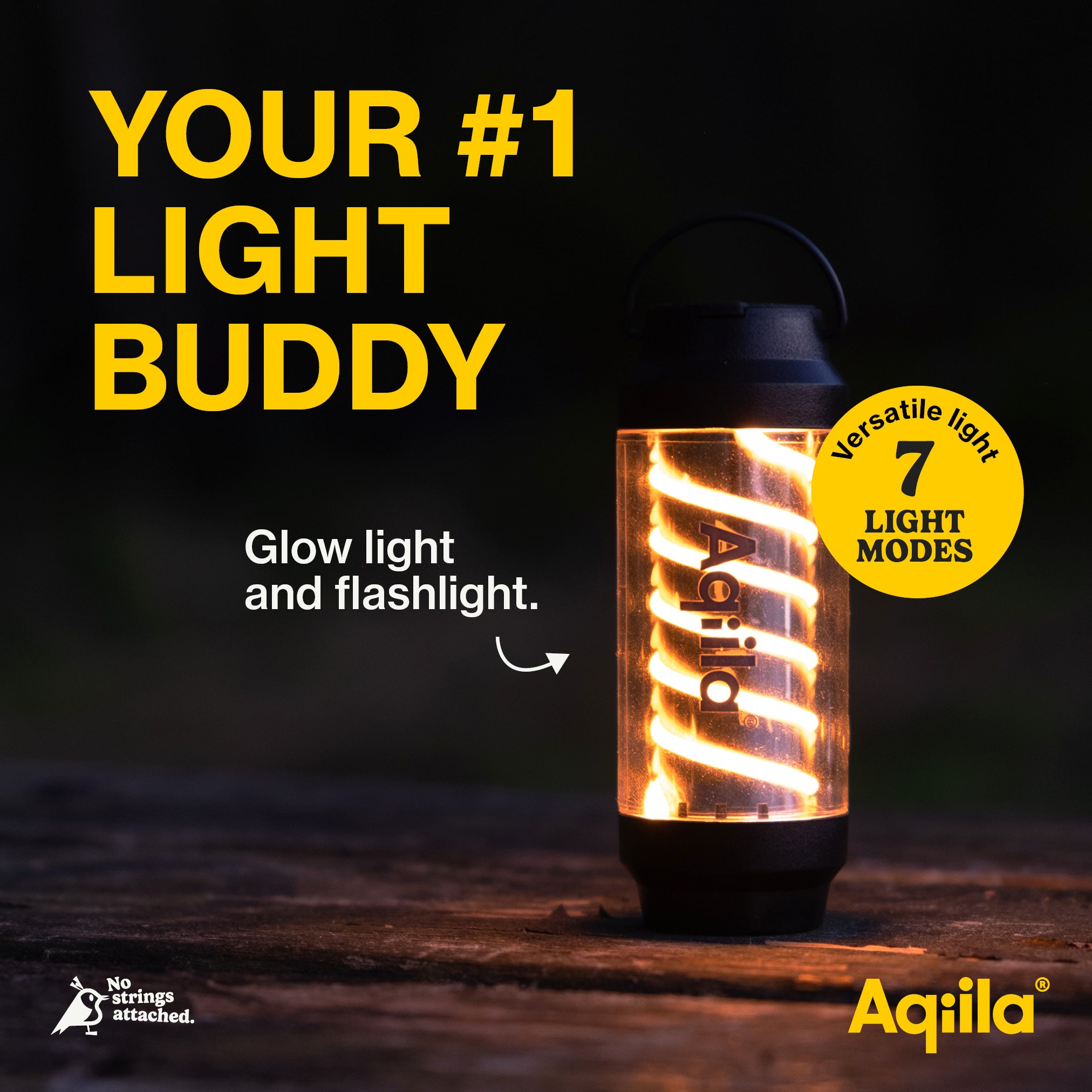 Aqiila Lightbird G1 ficklampa och lykta svart