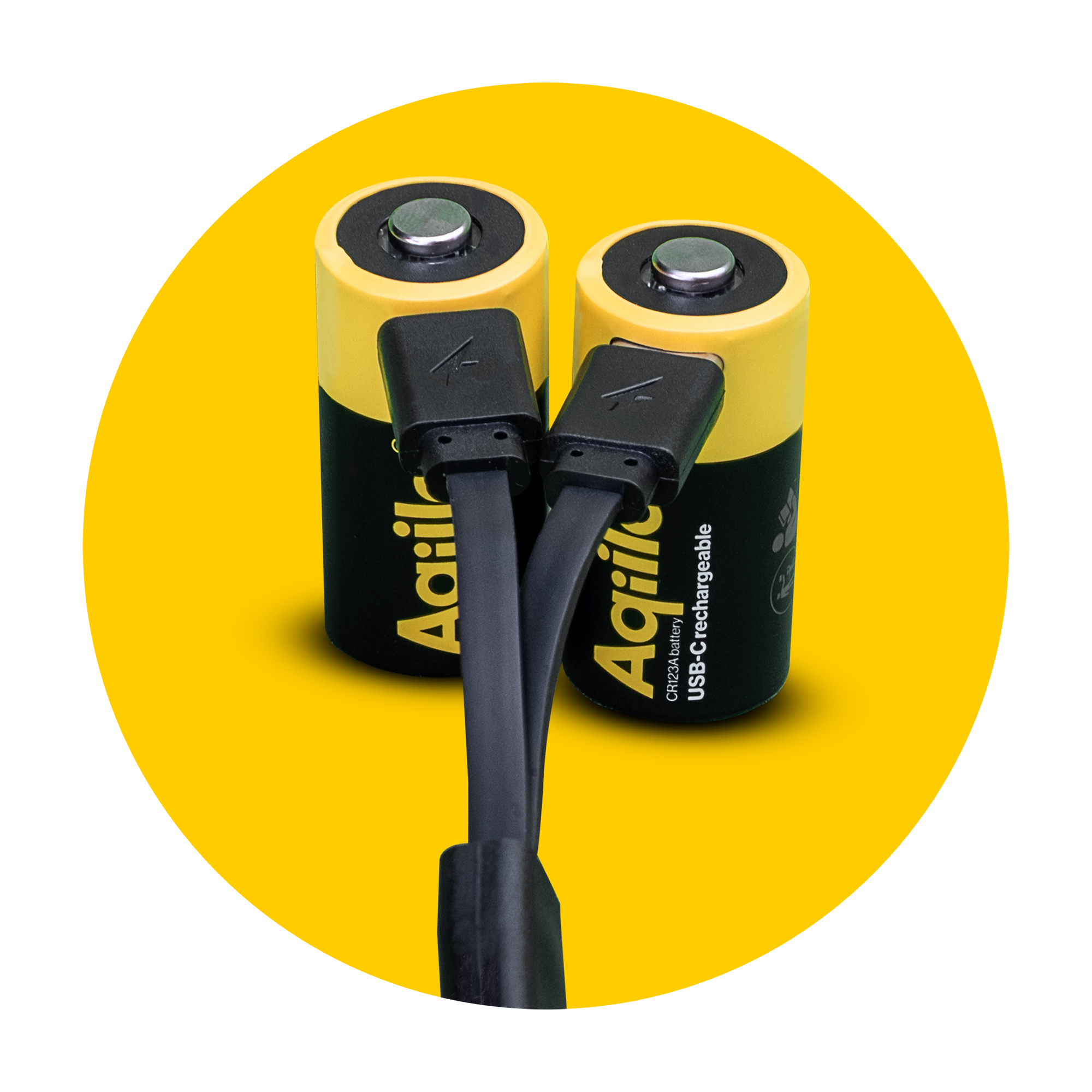 Aqiila Rechargeable USB-C Batteries 123A 750mAh 2-P