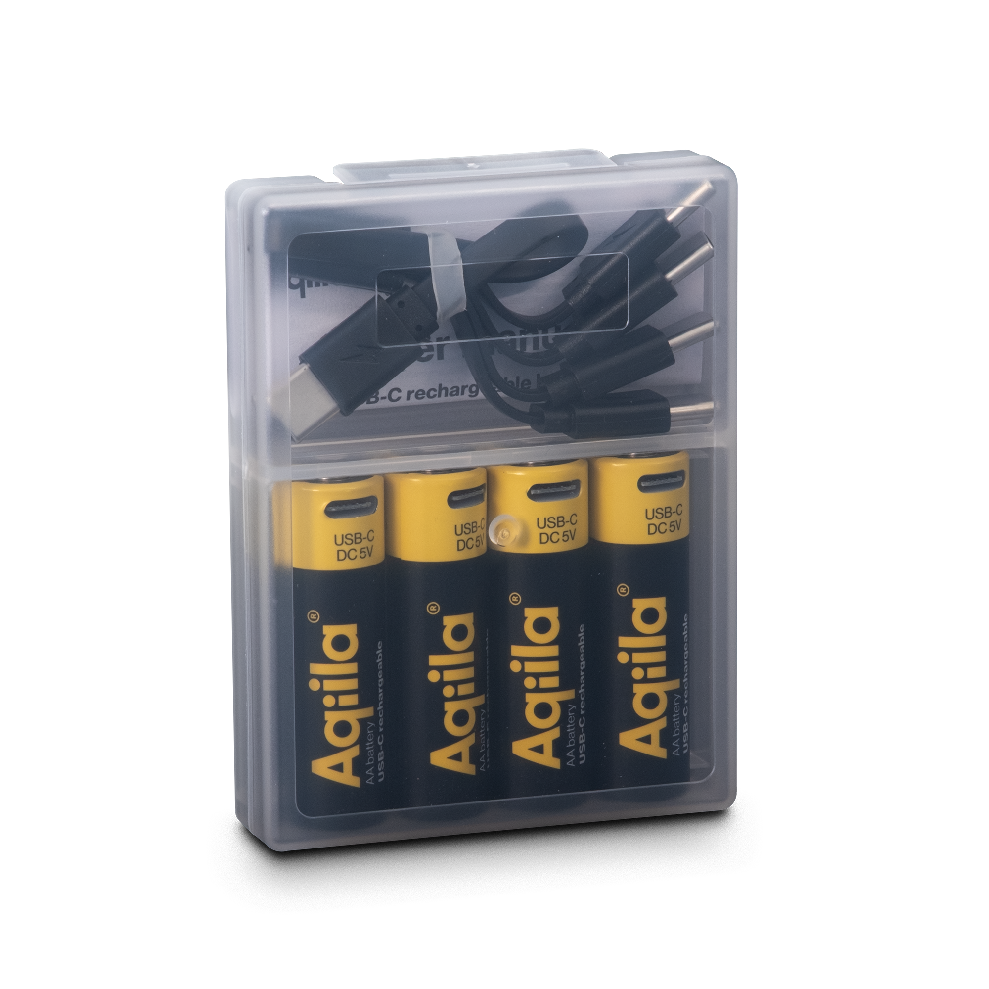 Aqiila Rechargeable USB-C Batteries AA 2000mAh 4-P
