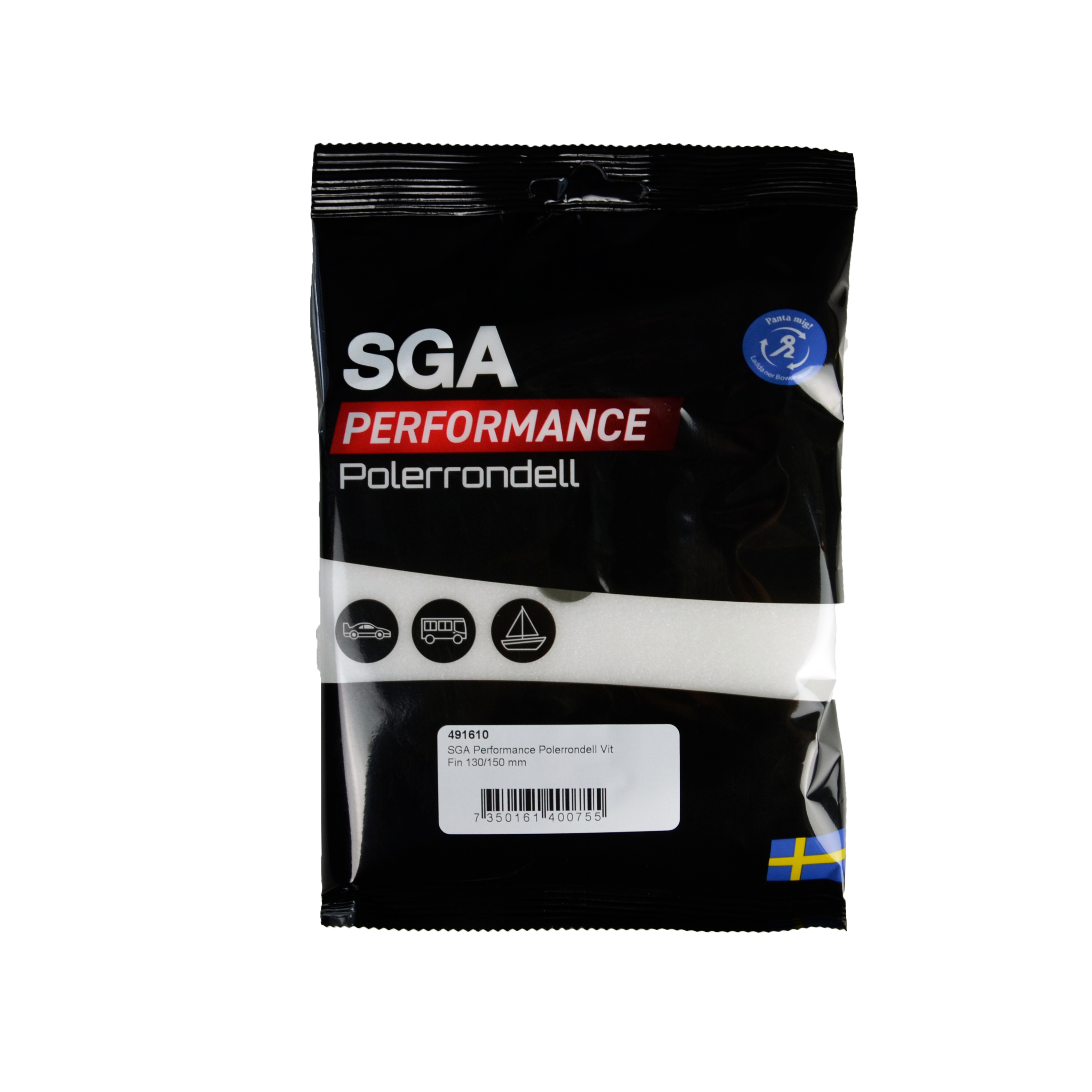 SGA Performance Polerrondell Vit Fin 130/150 mm