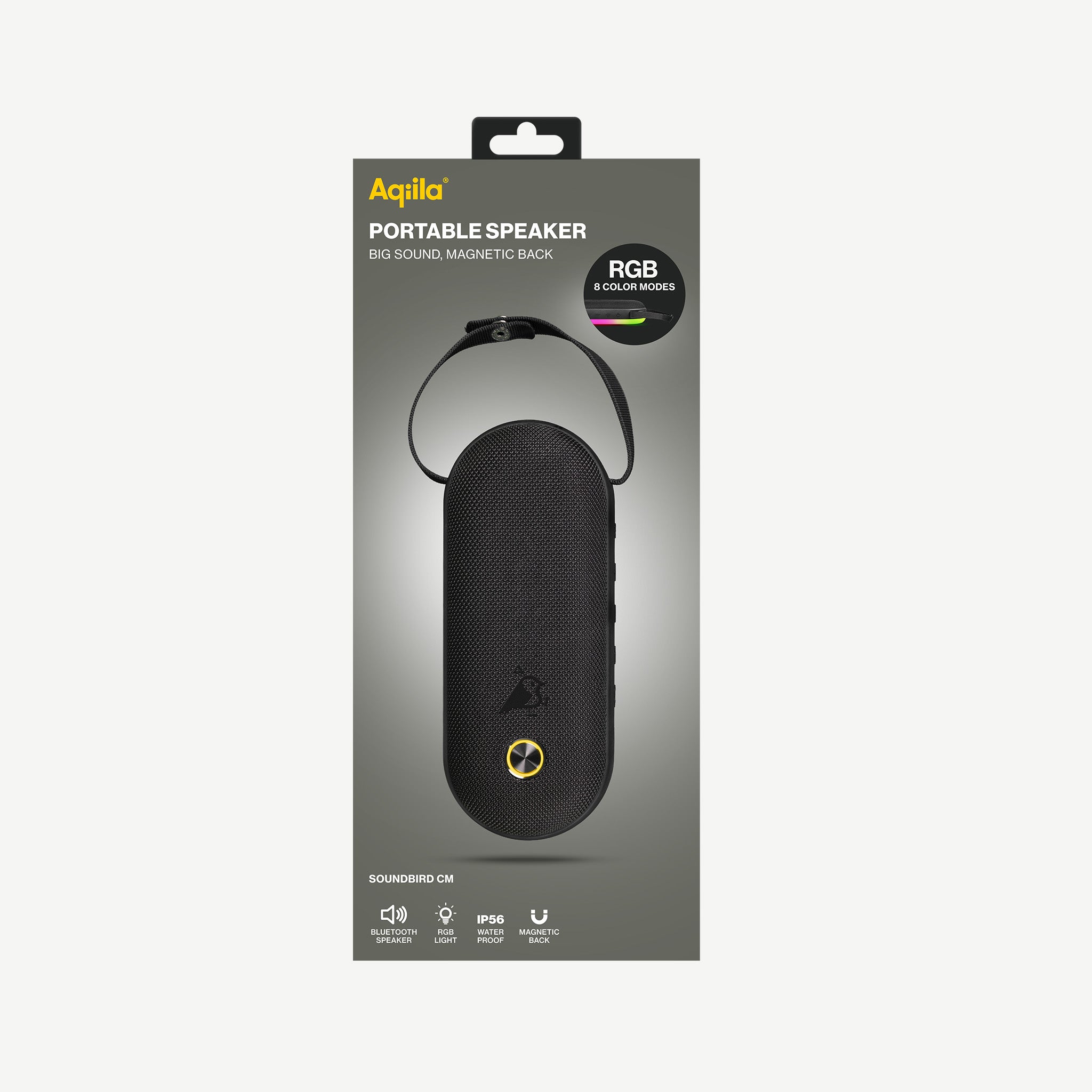 Aqiila Soundbird CM Bluetooth-högtalare med magnet 4 000 mAh