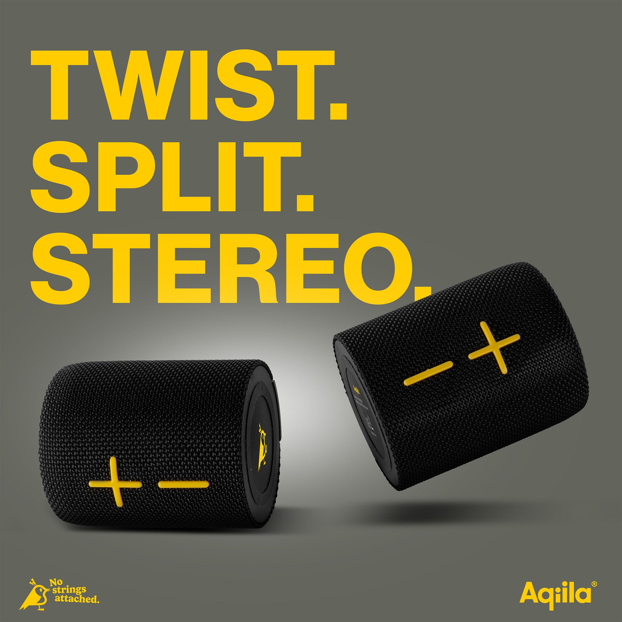 Aqiila Soundbird Duo Bluetooth-högtalare 2 400 mAh 10W svart