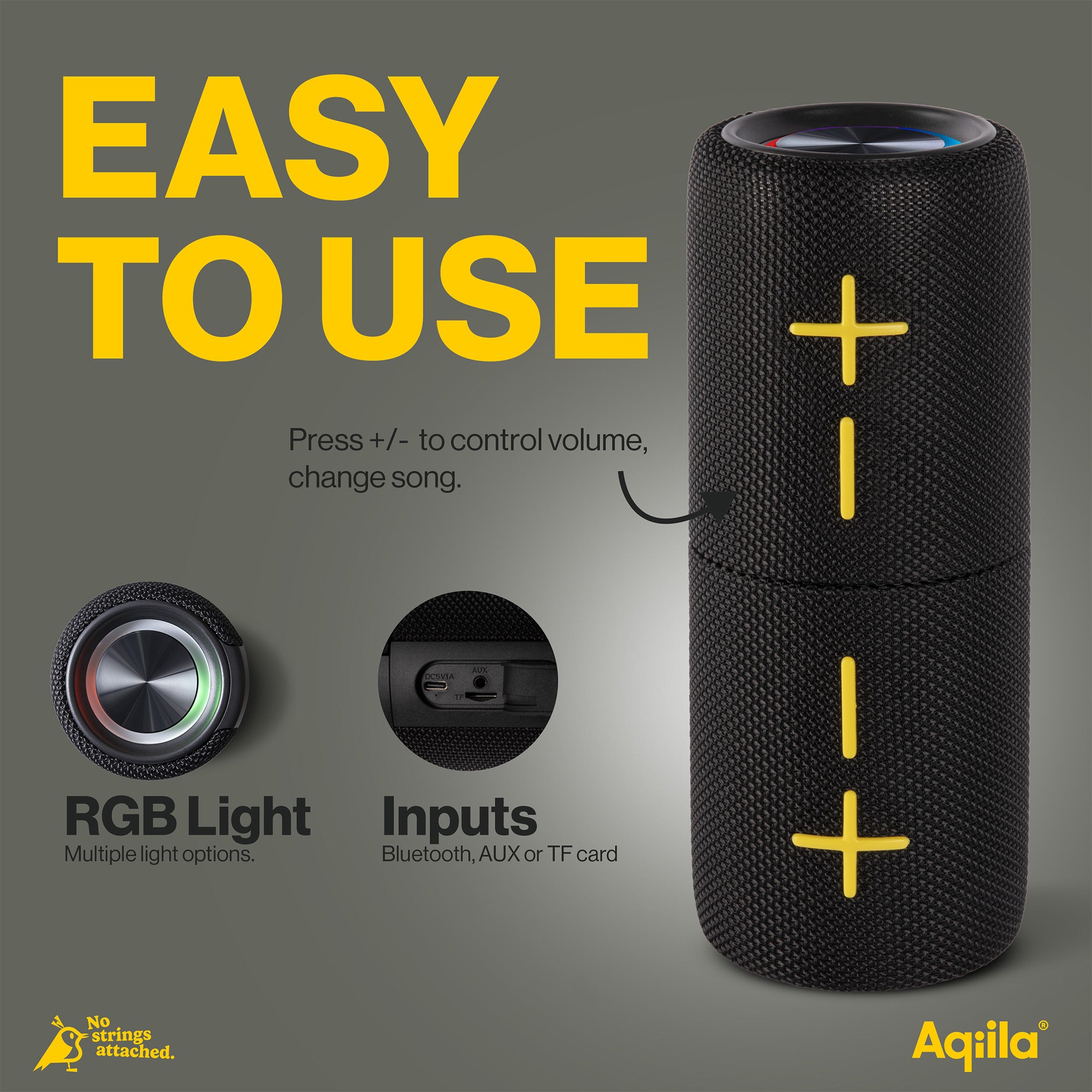 Aqiila Soundbird Duo Bluetooth-högtalare 2 400 mAh 10W svart