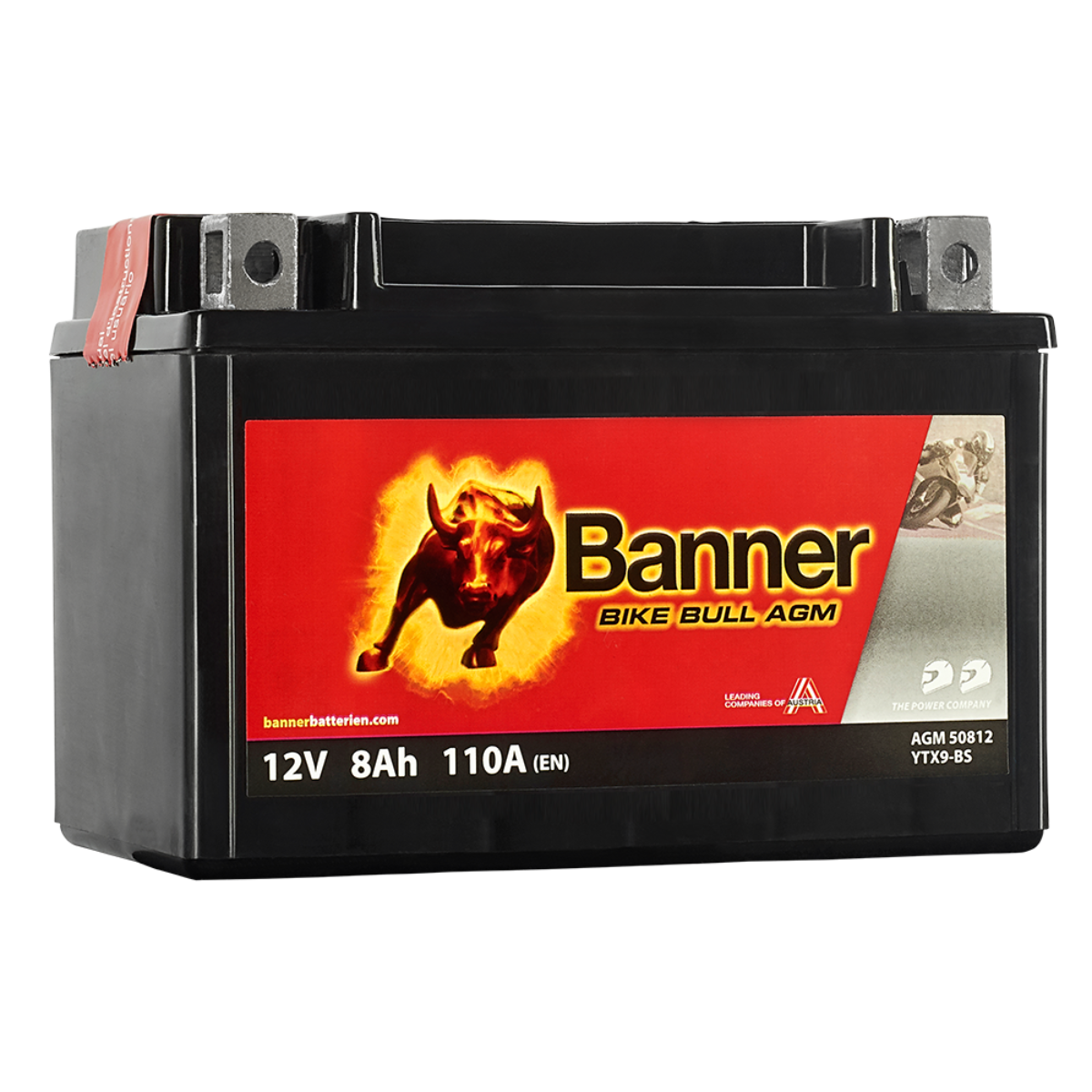 MC Batteri Banner Bike Bull YTX9-BS 50812 AGM