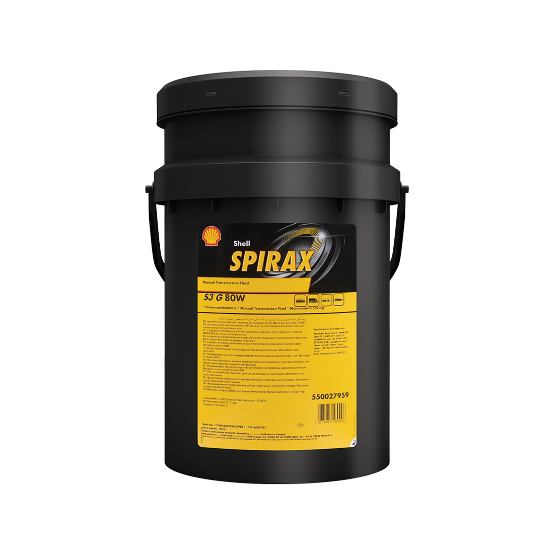Axel & Transmissionsolja Shell Spirax S3 G 80W, 20L