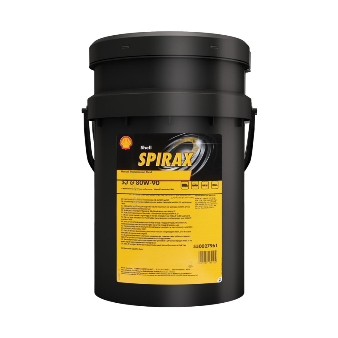 Växellådsolja Shell Spirax S3 G 80W-90 GL-4, 20L